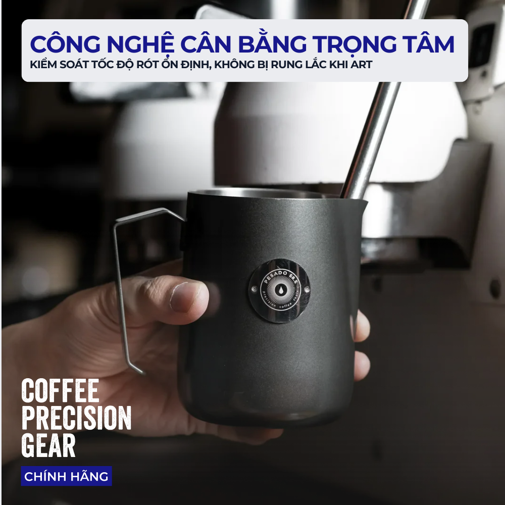 Ca Đánh Sữa 490ml Màu Đen- Pesado - Milk Jug Black