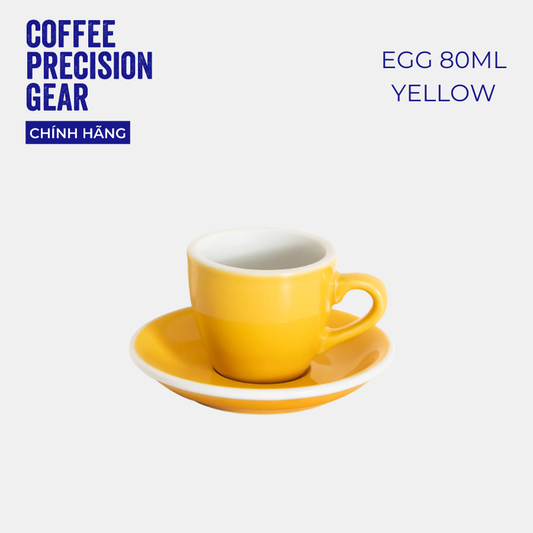 Ly Sứ Uống Cà Phê Cao Cấp Có Quai 80ml Espresso Cup & Saucer Loveramics- Màu Basic - Egg 80ml