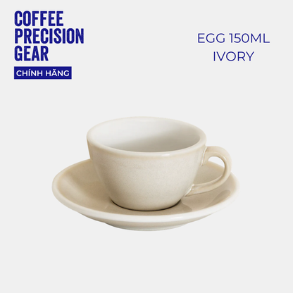 Ly Sứ Uống Cà Phê Có Quai 150ml Cappuccino Cup & Saucer Loveramics - Màu Potters - Egg 150ml