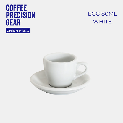 Ly Sứ Uống Cà Phê Cao Cấp Có Quai 80ml Espresso Cup & Saucer Loveramics- Màu Basic - Egg 80ml