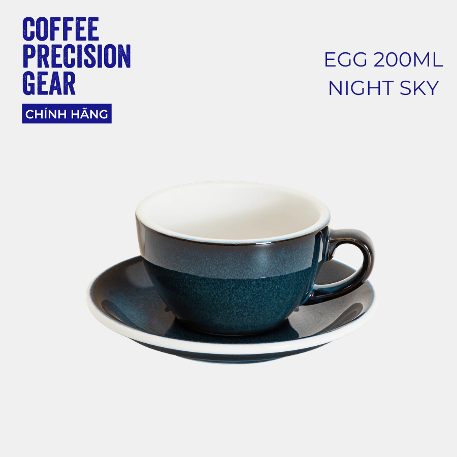 Ly Sứ Uống Cà Phê Có Quai 200ml Cappuccino Cup & Saucer Loveramics - Màu Potters - Egg 200ml