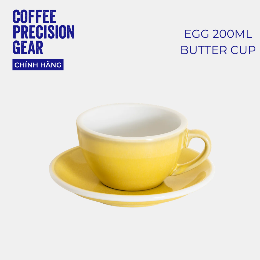 Ly Sứ Uống Cà Phê Có Quai 200ml Cappuccino Cup & Saucer Loveramics - Màu Potters - Egg 200ml