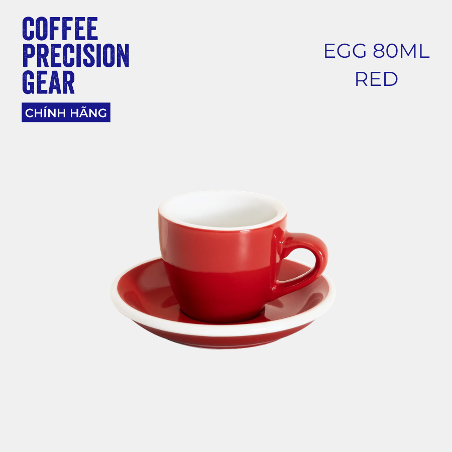 Ly Sứ Uống Cà Phê Cao Cấp Có Quai 80ml Espresso Cup & Saucer Loveramics- Màu Basic - Egg 80ml