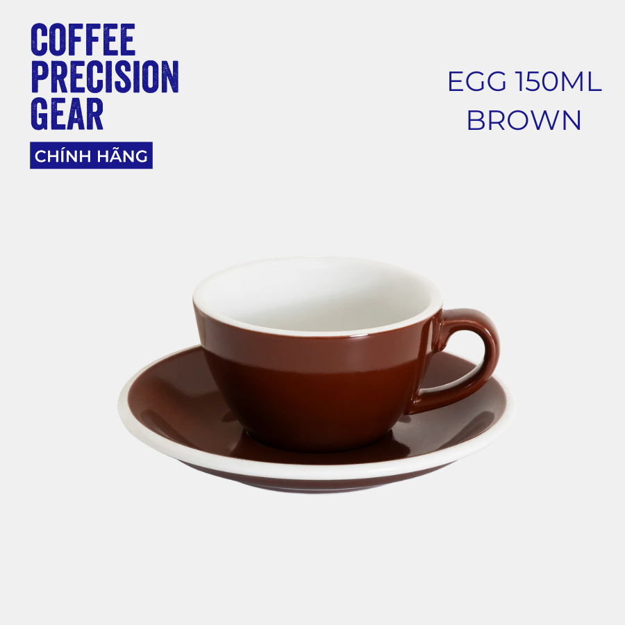 Ly Sứ Uống Cà Phê Cao Cấp Có Quai 150ml Cappuccino Cup & Saucer Loveramics - Màu Basic - Egg 150ml