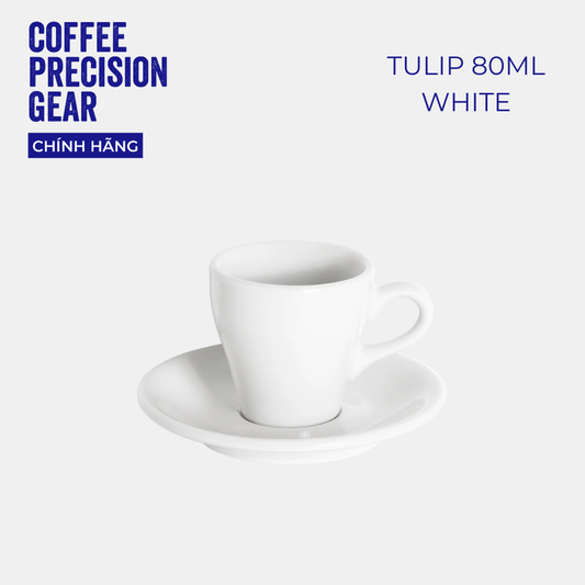 Ly sứ kèm đĩa lót Loveramics - Tulip 80ml Espresso Cup & Saucer