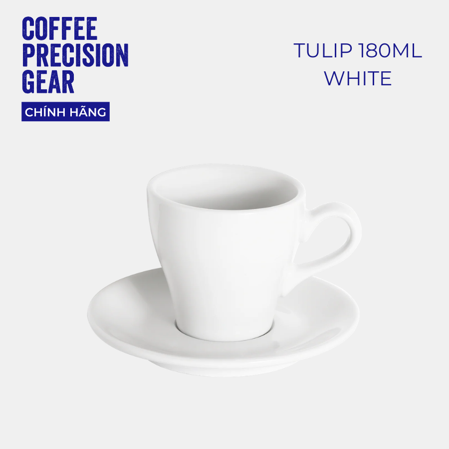 Ly sứ kèm đĩa lót Loveramics - Tulip 180ml Cappuccino Cup & Saucer