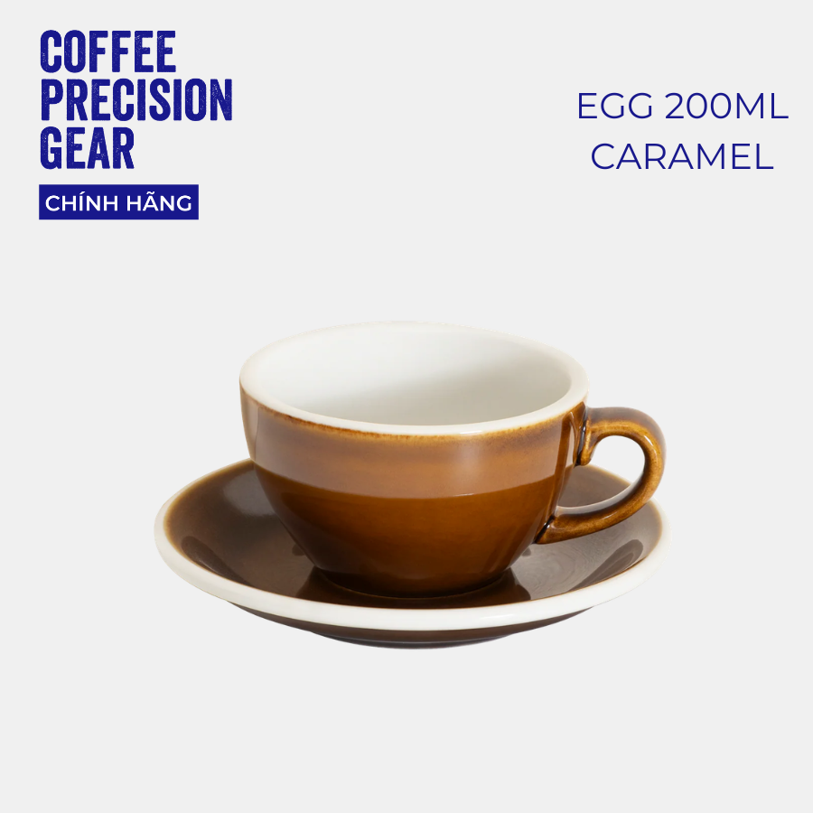 Ly Sứ Uống Cà Phê Có Quai 200ml Cappuccino Cup & Saucer Loveramics - Màu Potters - Egg 200ml