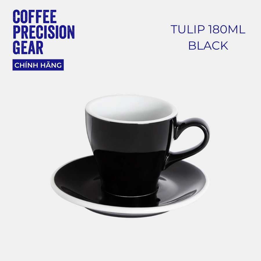 Ly sứ kèm đĩa lót Loveramics - Tulip 180ml Cappuccino Cup & Saucer