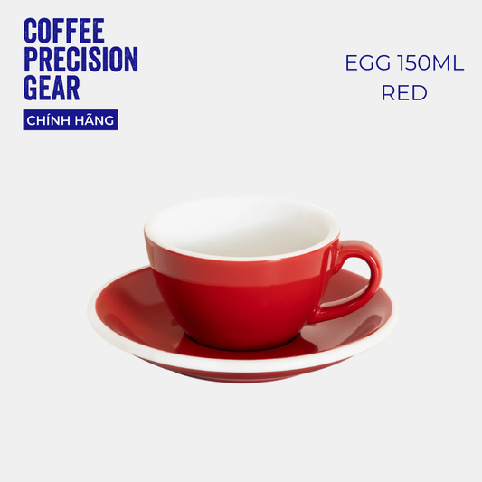 Ly Sứ Uống Cà Phê Cao Cấp Có Quai 150ml Cappuccino Cup & Saucer Loveramics - Màu Basic - Egg 150ml