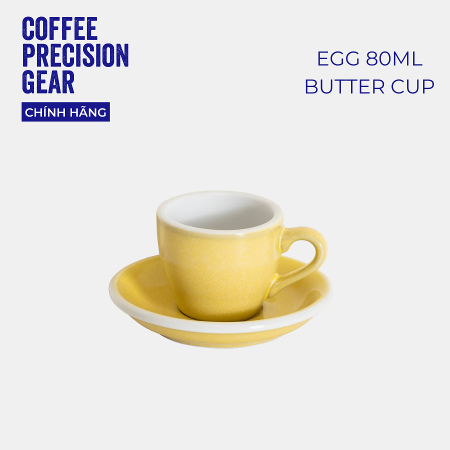 Ly Sứ Uống Cà Phê Có Quai 80ml Espresso Cup & Saucer Loveramics -Màu Potters - Egg 80ml
