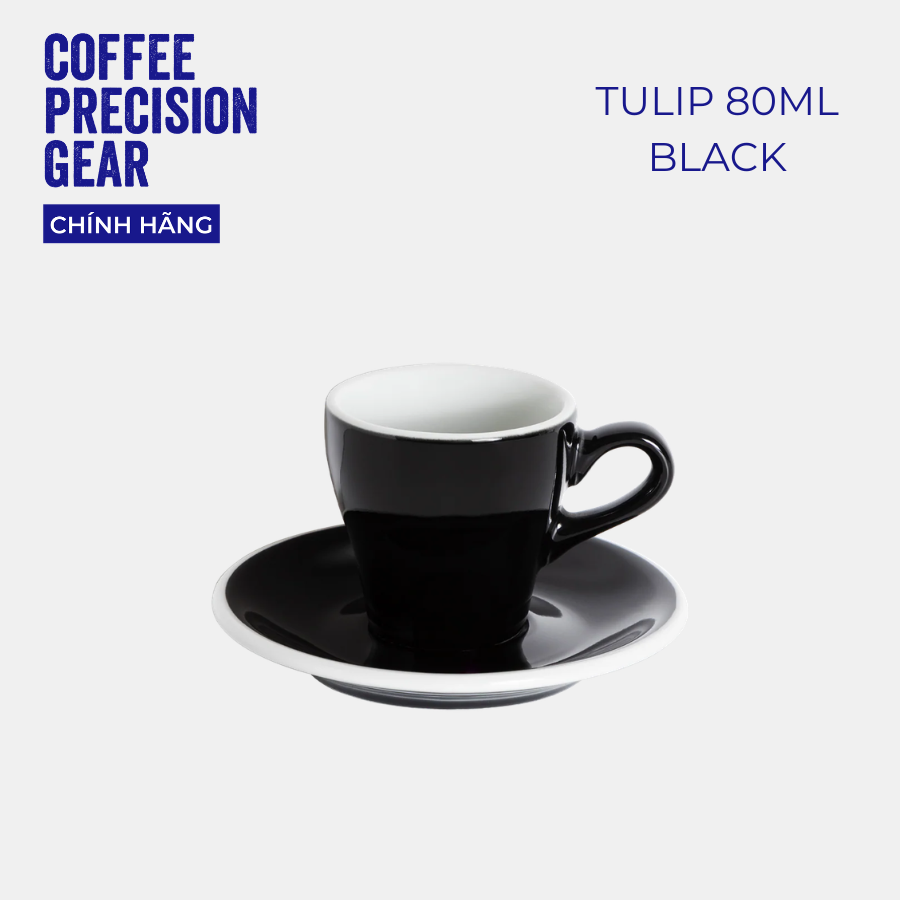 Ly sứ kèm đĩa lót Loveramics - Tulip 80ml Espresso Cup & Saucer