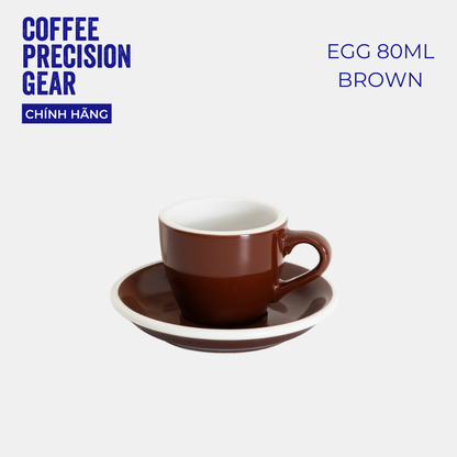 Ly Sứ Uống Cà Phê Cao Cấp Có Quai 80ml Espresso Cup & Saucer Loveramics- Màu Basic - Egg 80ml