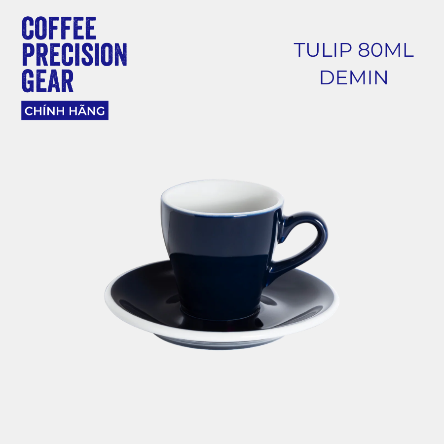 Ly sứ kèm đĩa lót Loveramics - Tulip 80ml Espresso Cup & Saucer