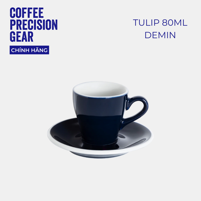 Ly sứ kèm đĩa lót Loveramics - Tulip 80ml Espresso Cup & Saucer