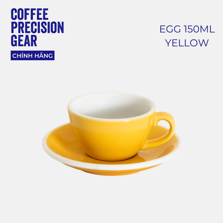 Ly Sứ Uống Cà Phê Cao Cấp Có Quai 150ml Cappuccino Cup & Saucer Loveramics - Màu Basic - Egg 150ml