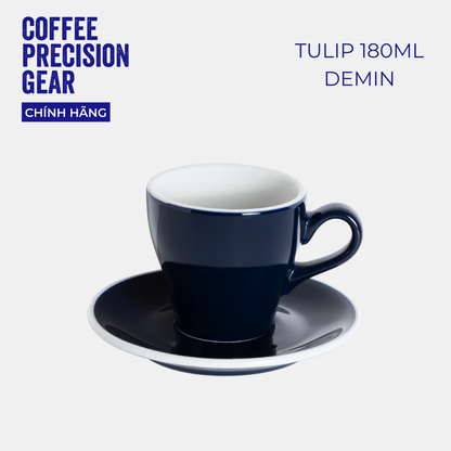 Ly sứ kèm đĩa lót Loveramics - Tulip 180ml Cappuccino Cup & Saucer