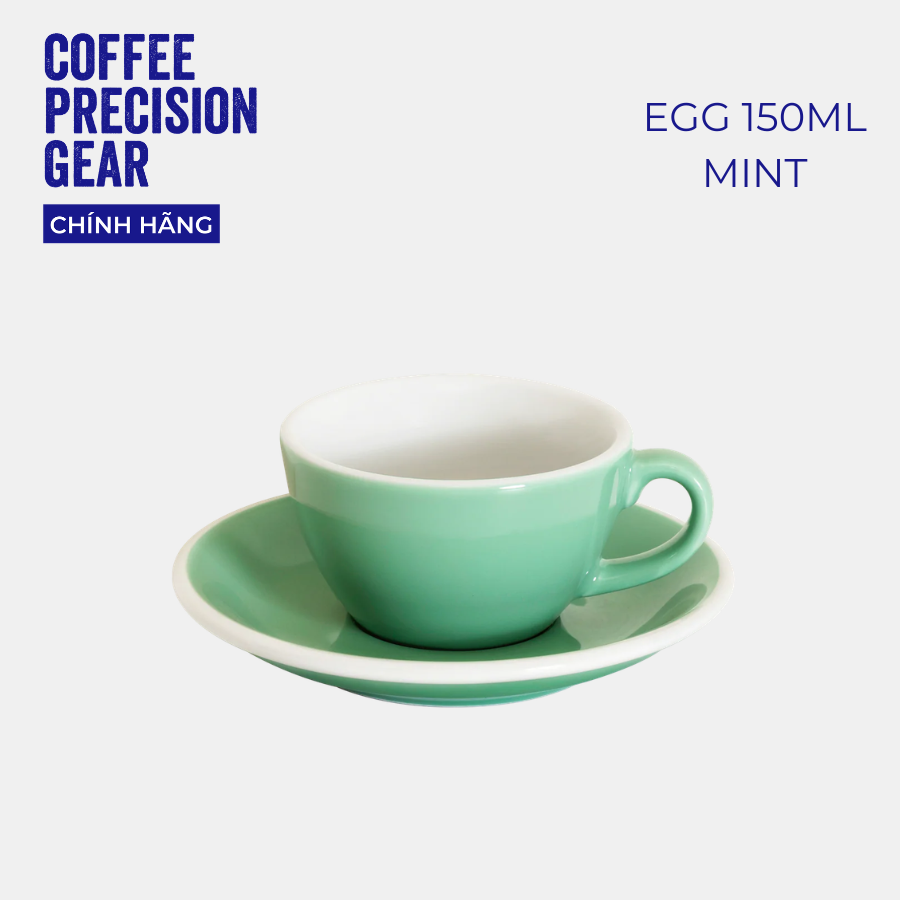 Ly Sứ Uống Cà Phê Cao Cấp Có Quai 150ml Cappuccino Cup & Saucer Loveramics - Màu Basic - Egg 150ml