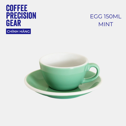 Ly Sứ Uống Cà Phê Cao Cấp Có Quai 150ml Cappuccino Cup & Saucer Loveramics - Màu Basic - Egg 150ml