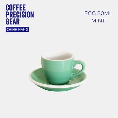 Ly Sứ Uống Cà Phê Cao Cấp Có Quai 80ml Espresso Cup & Saucer Loveramics- Màu Basic - Egg 80ml