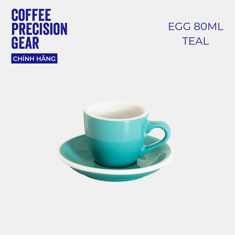 Ly Sứ Uống Cà Phê Cao Cấp Có Quai 80ml Espresso Cup & Saucer Loveramics- Màu Basic - Egg 80ml