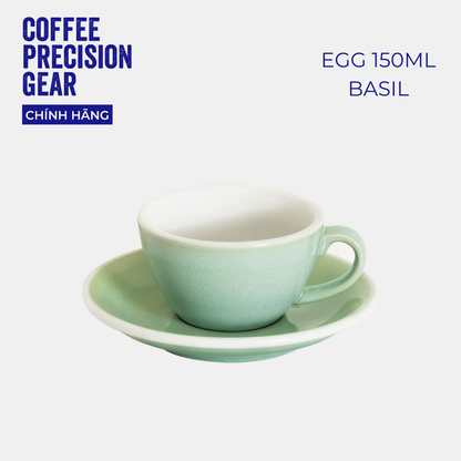 Ly Sứ Uống Cà Phê Có Quai 150ml Cappuccino Cup & Saucer Loveramics - Màu Potters - Egg 150ml