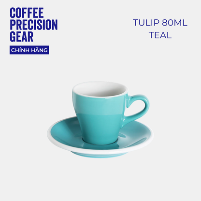 Ly sứ kèm đĩa lót Loveramics - Tulip 80ml Espresso Cup & Saucer