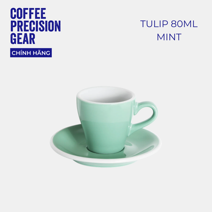 Ly sứ kèm đĩa lót Loveramics - Tulip 80ml Espresso Cup & Saucer