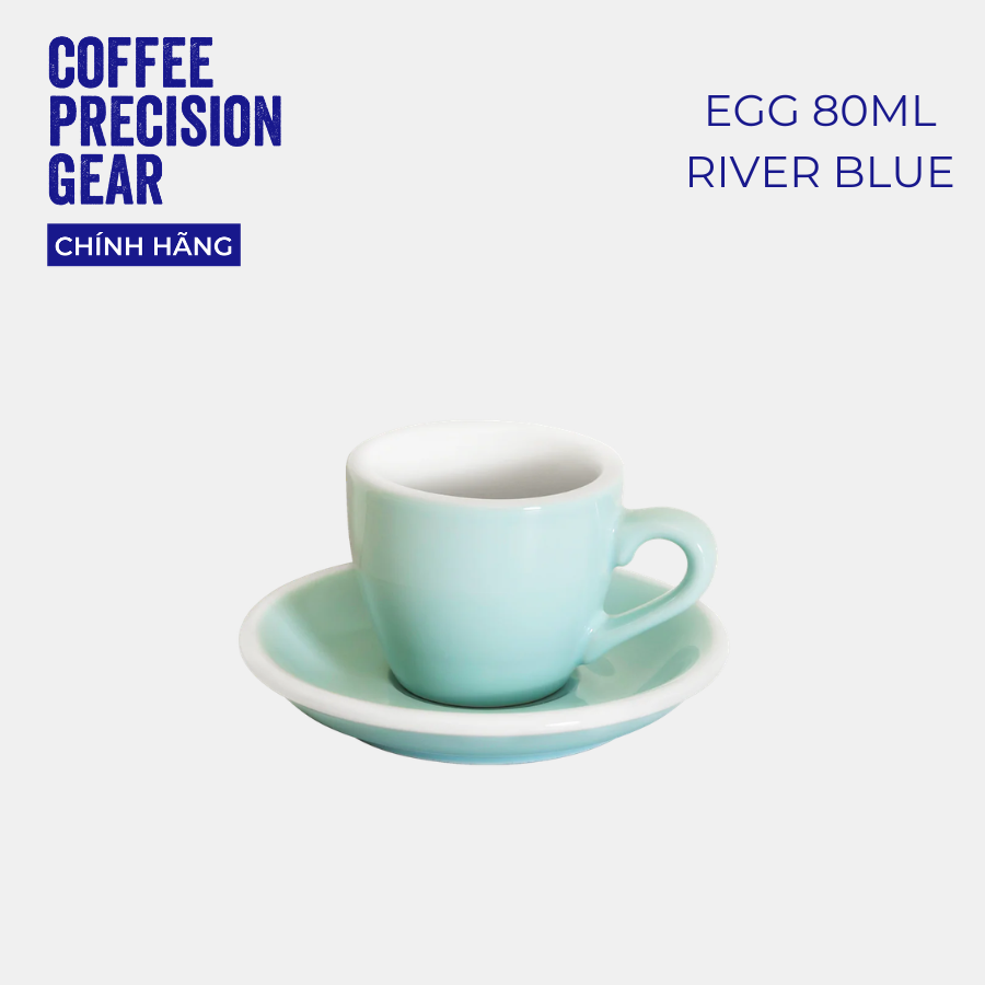 Ly Sứ Uống Cà Phê Cao Cấp Có Quai 80ml Espresso Cup & Saucer Loveramics- Màu Basic - Egg 80ml