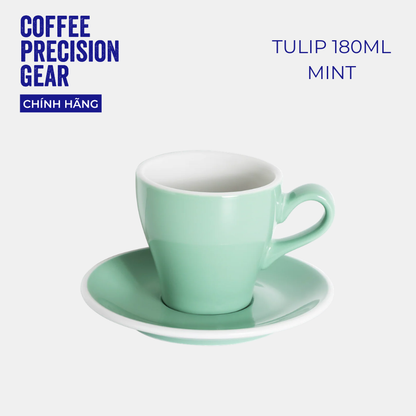 Ly sứ kèm đĩa lót Loveramics - Tulip 180ml Cappuccino Cup & Saucer
