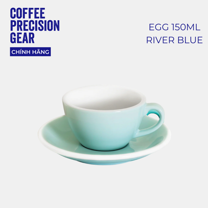 Ly Sứ Uống Cà Phê Cao Cấp Có Quai 150ml Cappuccino Cup & Saucer Loveramics - Màu Basic - Egg 150ml