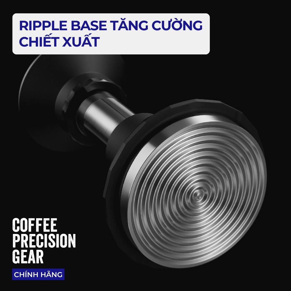 Tay Nén Cà Phê zeroHero - Press Adjust Tamper Ripple Base 58.5mm
