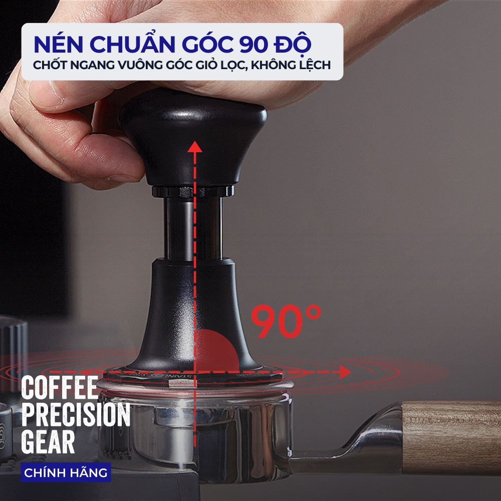 Tay Nén Cà Phê Hỗ Trợ Đồng Đều Lực zeroHero - Sword Tamper 58,5mm Waffle Base