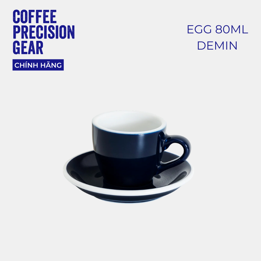 Ly Sứ Uống Cà Phê Cao Cấp Có Quai 80ml Espresso Cup & Saucer Loveramics- Màu Basic - Egg 80ml