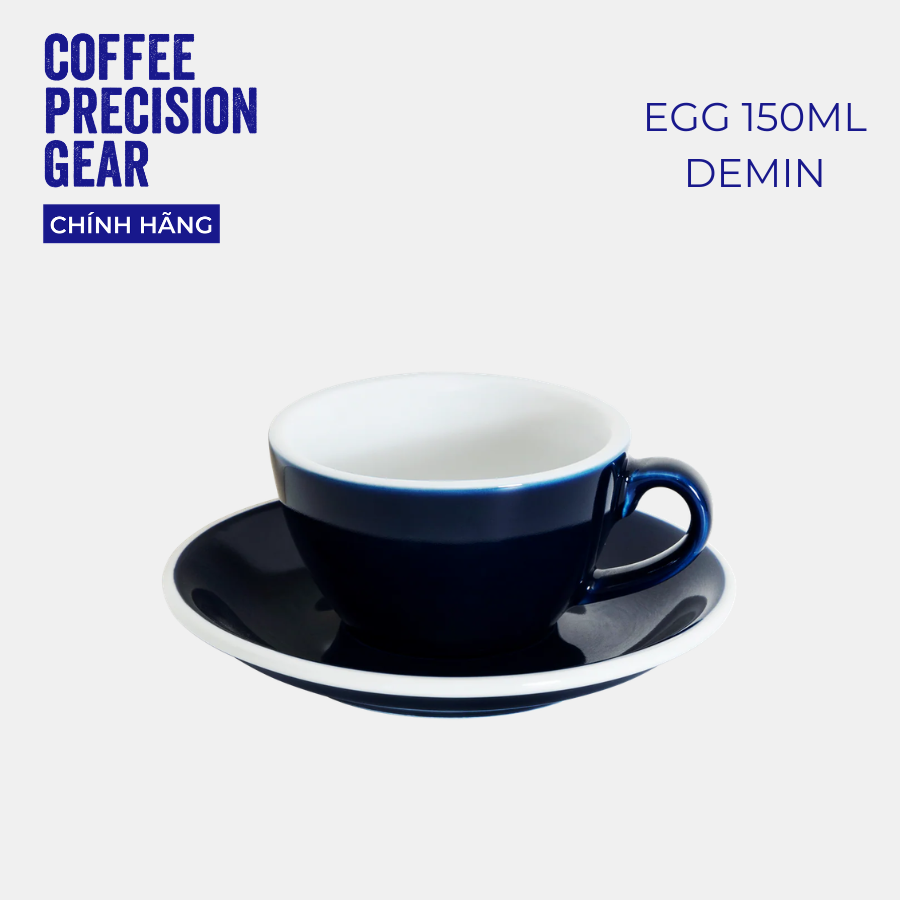 Ly Sứ Uống Cà Phê Cao Cấp Có Quai 150ml Cappuccino Cup & Saucer Loveramics - Màu Basic - Egg 150ml