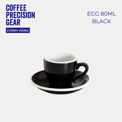 Ly Sứ Uống Cà Phê Cao Cấp Có Quai 80ml Espresso Cup & Saucer Loveramics- Màu Basic - Egg 80ml