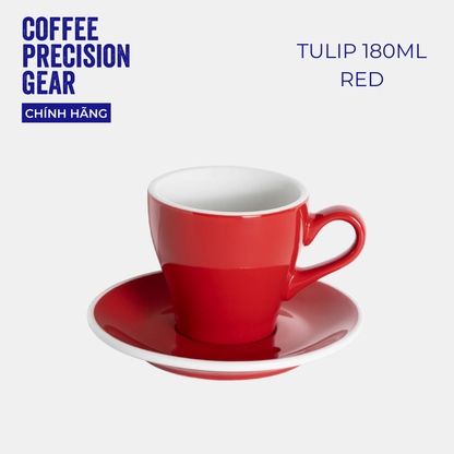 Ly sứ kèm đĩa lót Loveramics - Tulip 180ml Cappuccino Cup & Saucer