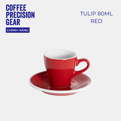 Ly sứ kèm đĩa lót Loveramics - Tulip 80ml Espresso Cup & Saucer