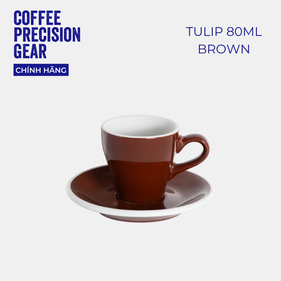 Ly sứ kèm đĩa lót Loveramics - Tulip 80ml Espresso Cup & Saucer