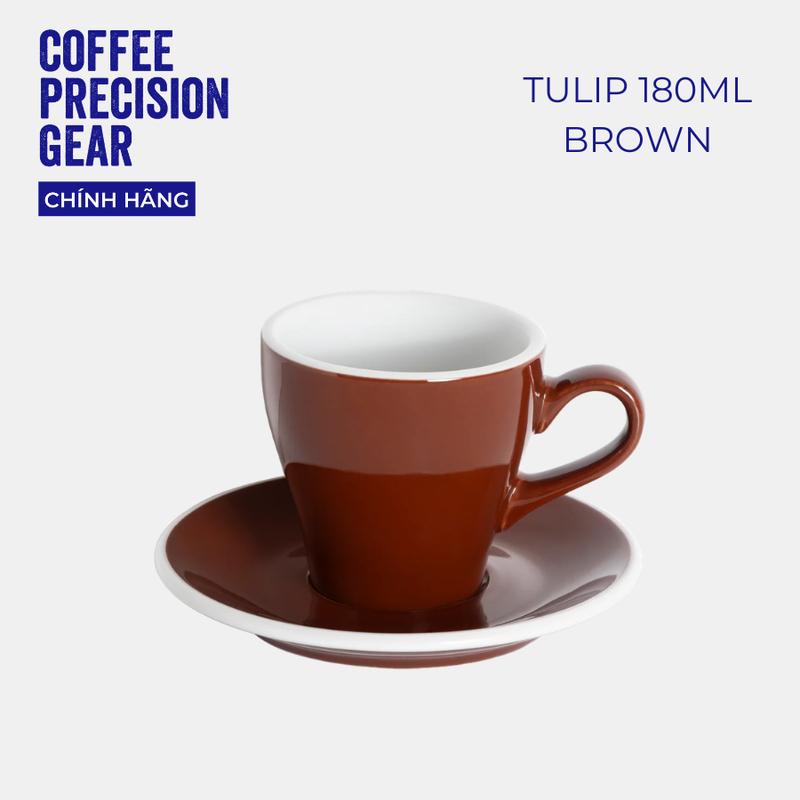 Ly sứ kèm đĩa lót Loveramics - Tulip 180ml Cappuccino Cup & Saucer