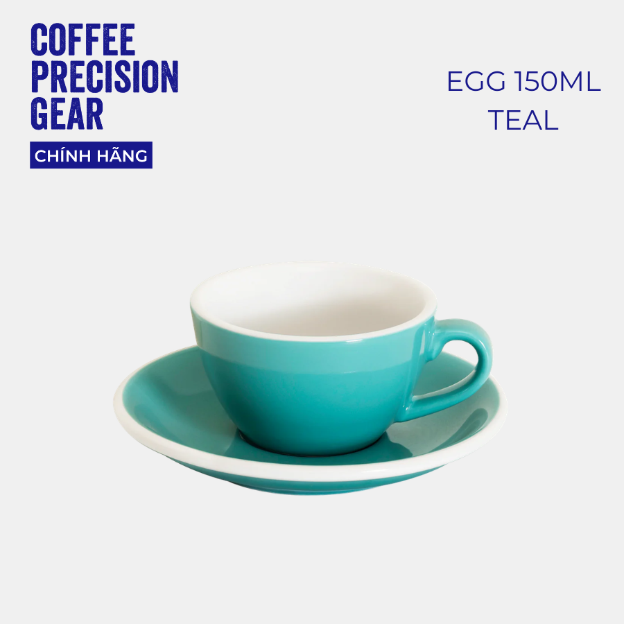 Ly Sứ Uống Cà Phê Cao Cấp Có Quai 150ml Cappuccino Cup & Saucer Loveramics - Màu Basic - Egg 150ml
