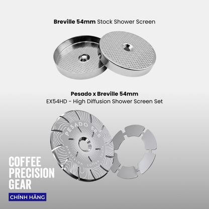 Lưới Khuếch Tán Nước Bằng Thép Không Gỉ Pesado - High Diffusion Espresso Shower Screen EX54HD Breville 54mm