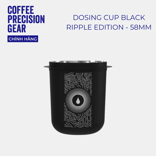 Cốc Đong Cà Phê Pesado - 58mm Dosing Cup White/Black Ripple Edition