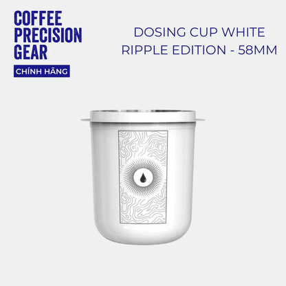 Cốc Đong Cà Phê Pesado - 58mm Dosing Cup White/Black Ripple Edition